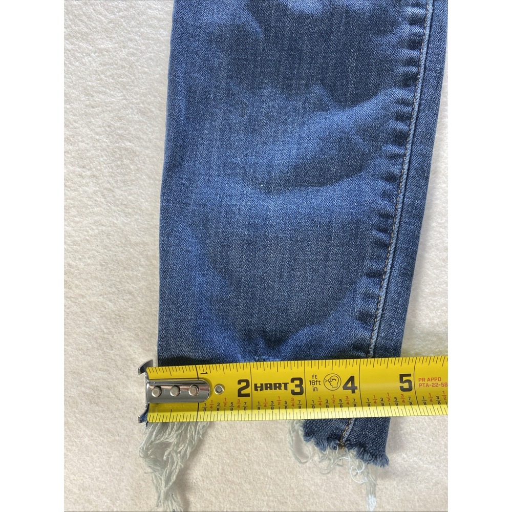 Lucky Brand Jeans Womens 4/27 Blue Distressed Ava Skinny Ankle Stretch Med Denim - Picture 5 of 11